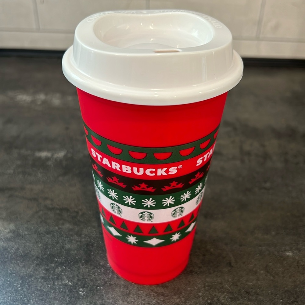 Starbucks reusable Christmas cup 16oz